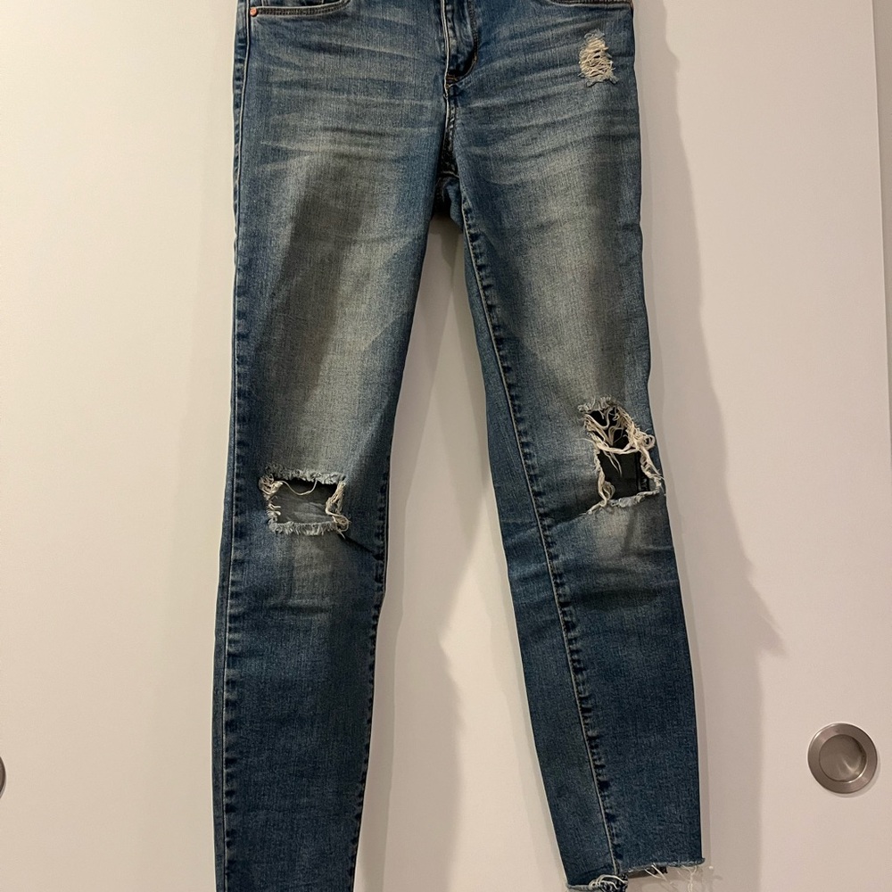 Distressed Blue Women's Jeans